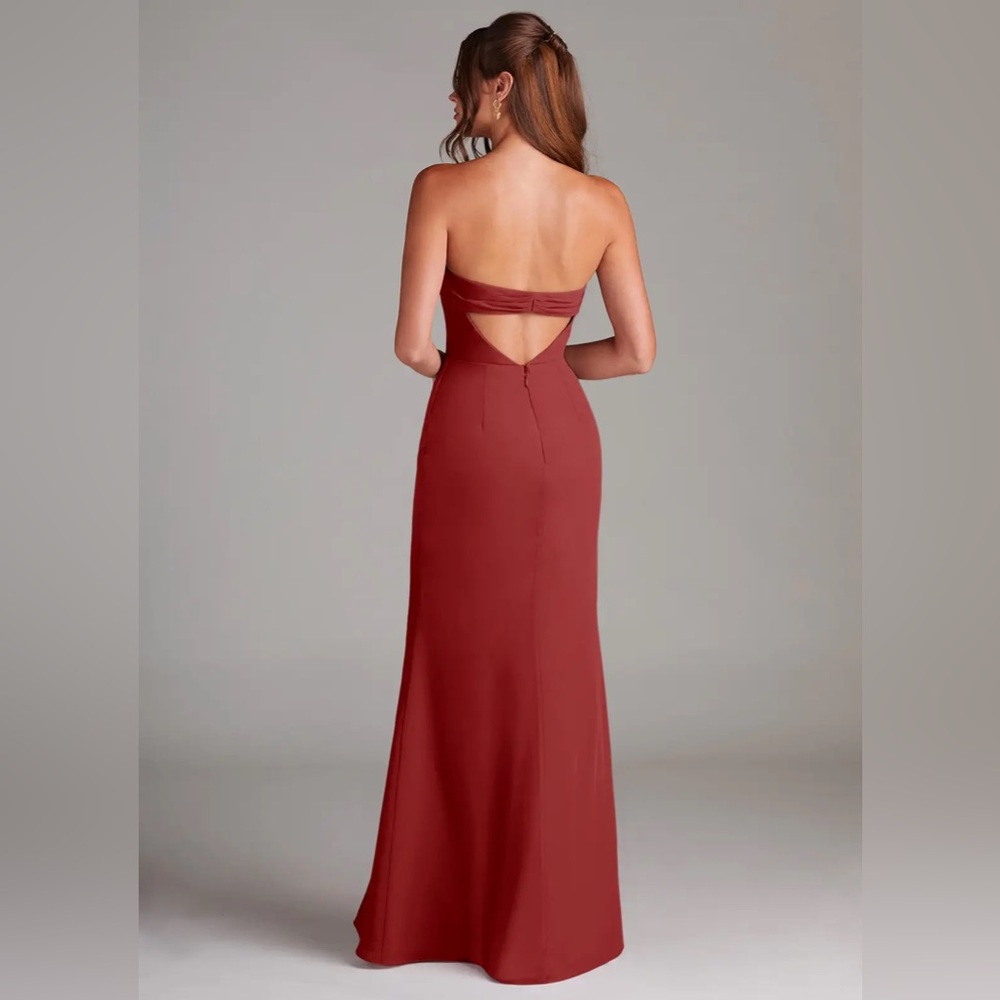 Azazie Bridesmaids Dress Leonis Style Rust Color - Picture 5 of 10